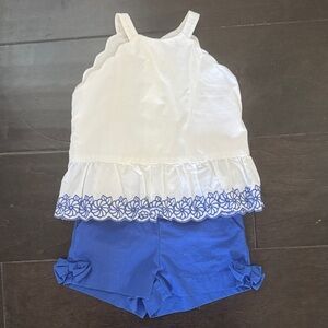 Janie and Jack White and Blue Kids Matching Set